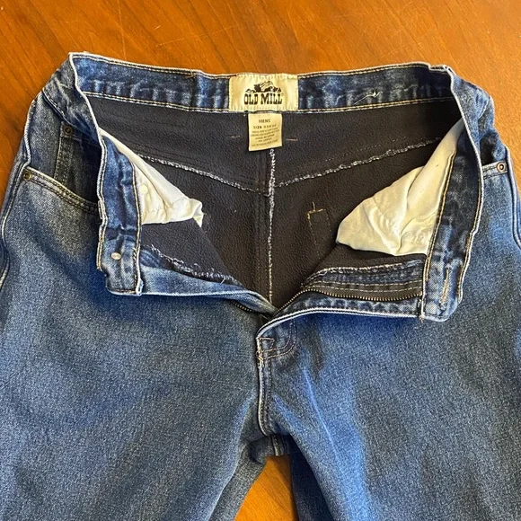 Old Mill Fleece Lined Jeans 33x32 - Picture 2 of 4